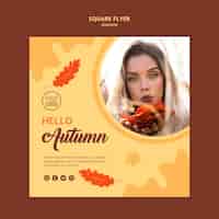Free PSD square flyer autumn ad template