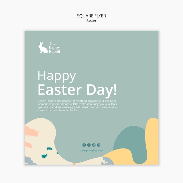 Square flyer for easter day event