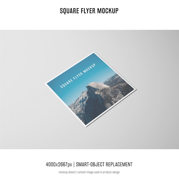 Square flyer, greeting card, invitation mockup