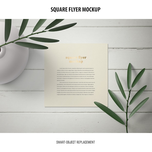 Square Flyer Mockup – Free PSD Download