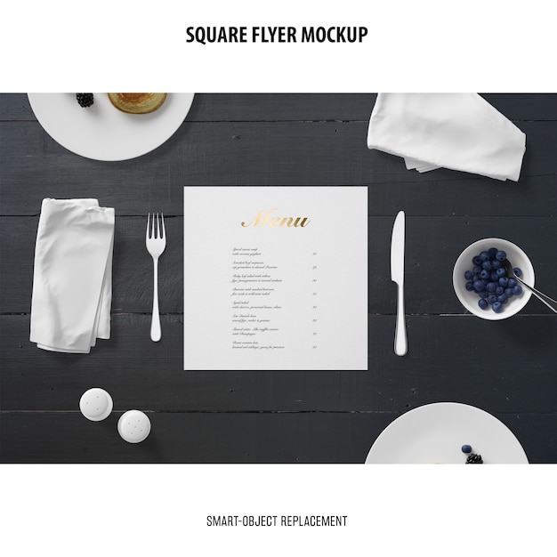 Square flyer mockup