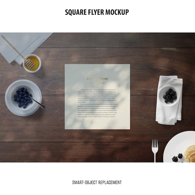 Square flyer mockup