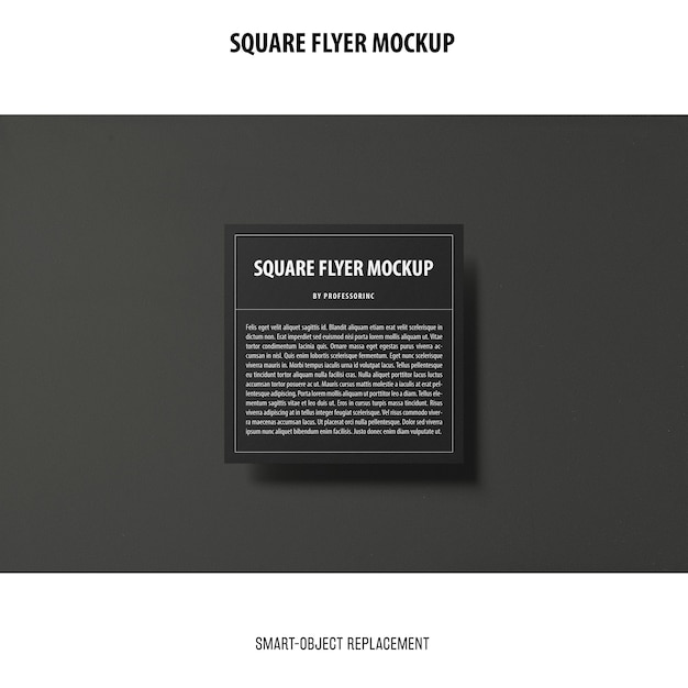 Free PSD square flyer mockup