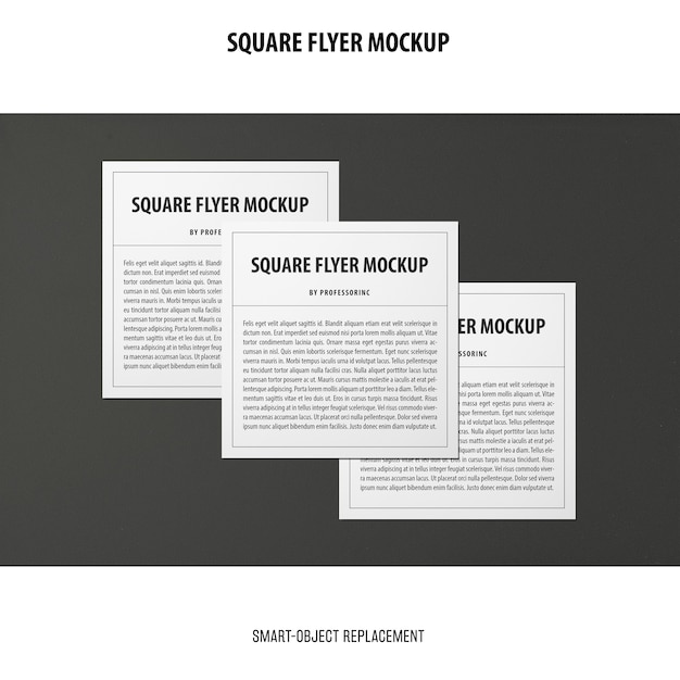 Square Flyer Mockup – Free PSD Template for Office Stationery