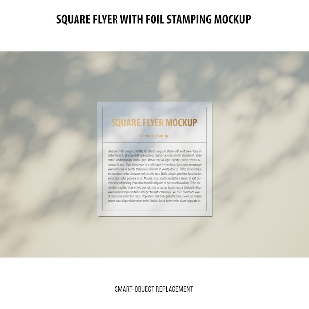 Free PSD square flyer mockup