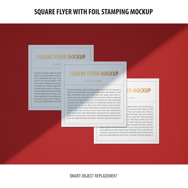 PSD gratuito flyer quadrato mockup