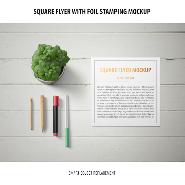 Square flyer mockup