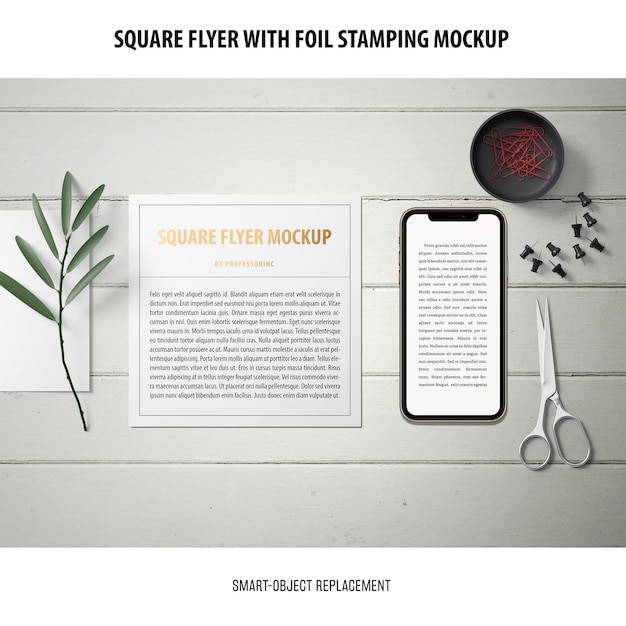 Free PSD Square Flyer Mockup – Download for Free