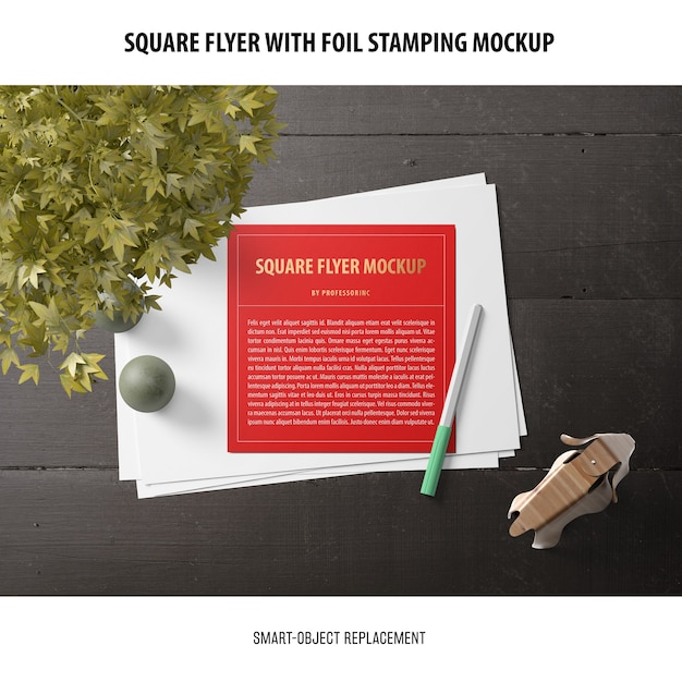 Square flyer mockup