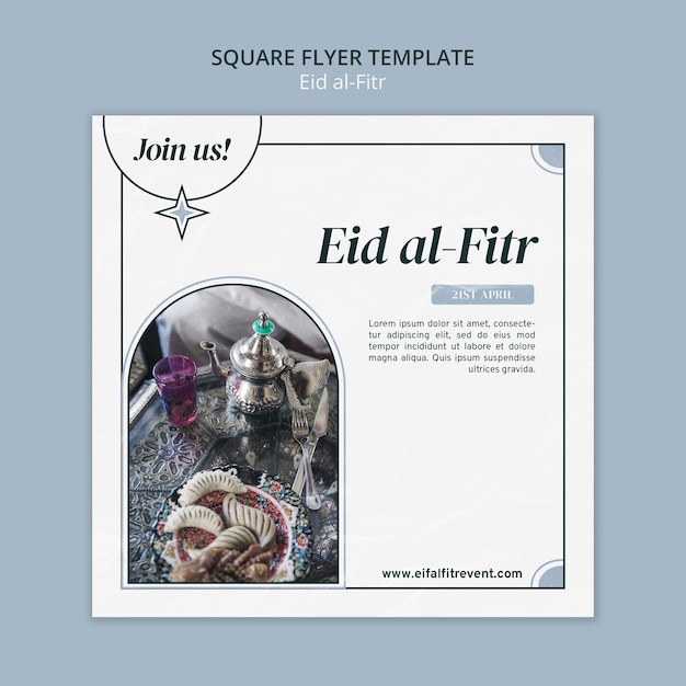 Free PSD Flyer Template for Islamic Eid al-Fitr Celebration – Download Now!