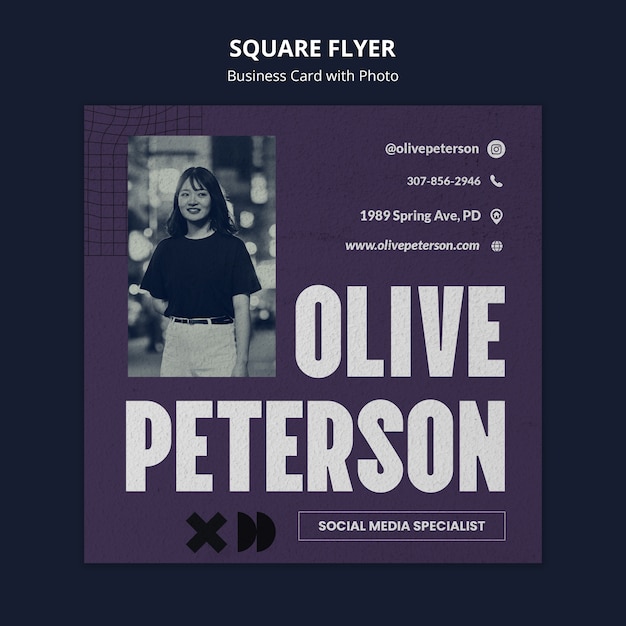 Free PSD square flyer template for professional business