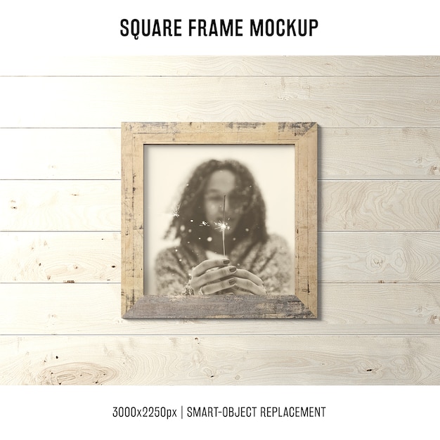 Square frame mockup