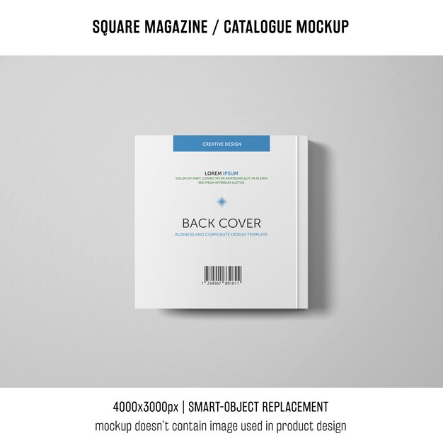 square magazine or catalogue mockup
