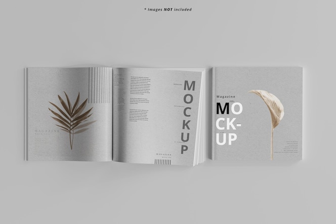 Square magazines mockup