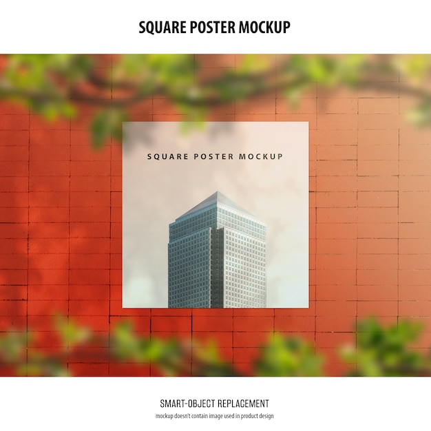 PSD gratuito mockup di poster quadrati