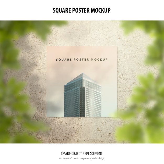 Square poster mockup