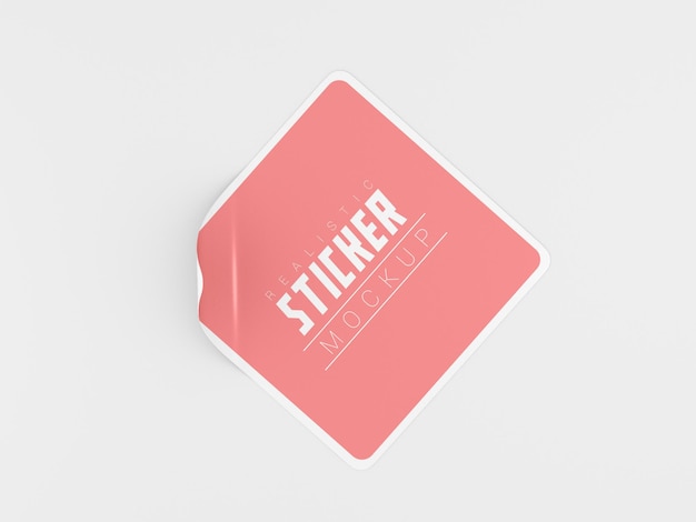 Square Stickers Mockup