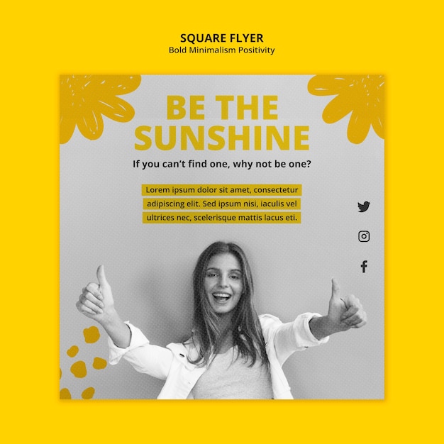 Free PSD squared flyer for positivism