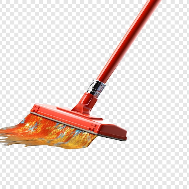Free PSD squeegee mop isolated on transparent background