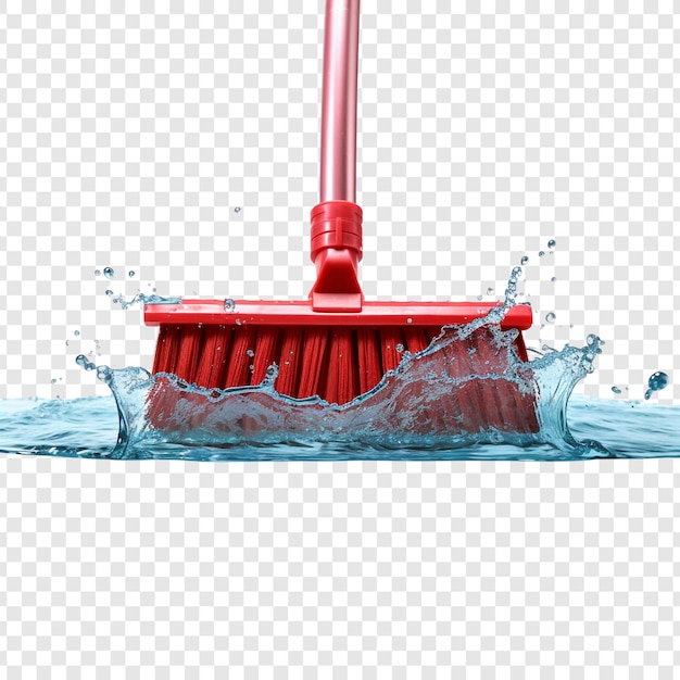 Free PSD squeegee mop isolated on transparent background