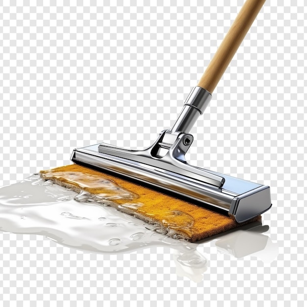 Free PSD squeegee mop isolated on transparent background