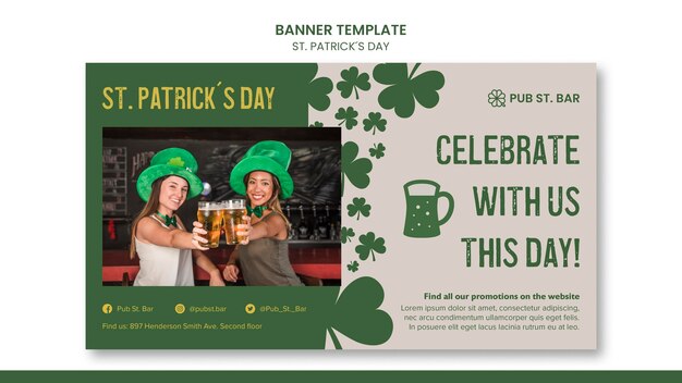 St. patrick's day banner template