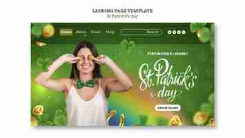 Free PSD st patrick's day celebration landing page