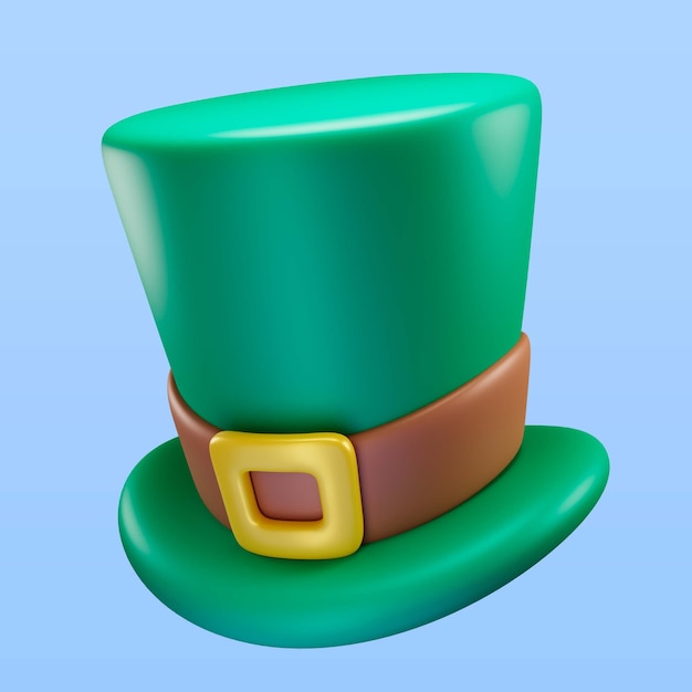 Rendering dell'icona del cappello leprechaun di san patrizio