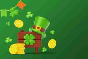 Free PSD st. patrick's day still life background