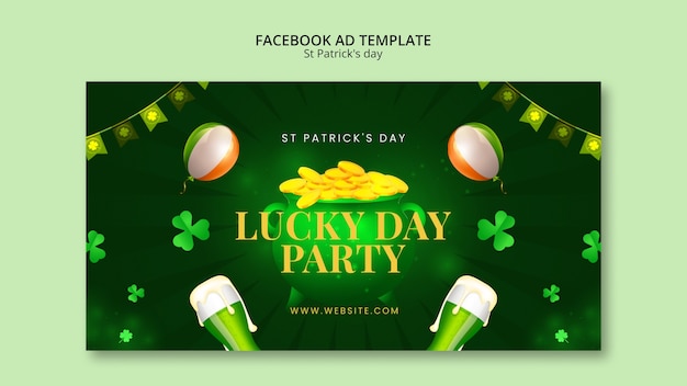 Free PSD st. patrick's day template design