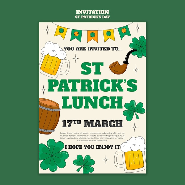 Free PSD | St patrick's day template design