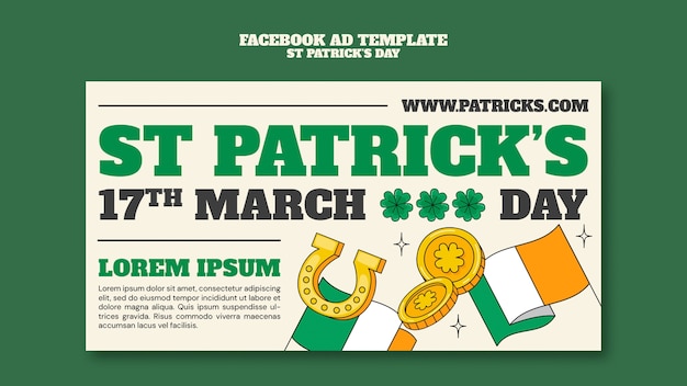 Free PSD st patrick's day template design