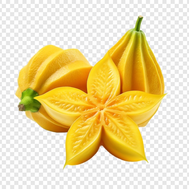 Free PSD star fruit isolated on transparent background