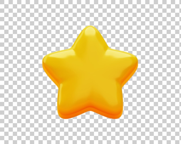Free PSD star winner rating review icon sign or symbol 3d background illustration
