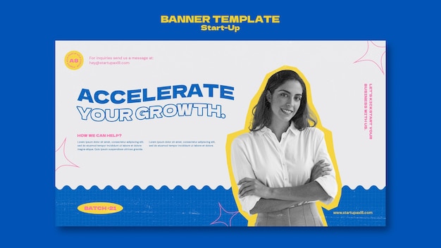 Free PSD startup banner design template