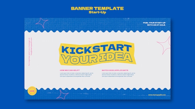 Free PSD startup banner design template