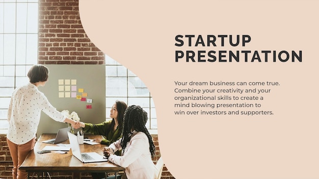 Free PSD startup presentation template psd for small business