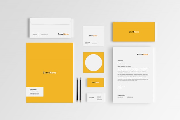 Download Free Psd Yellow Envelope Mock Up PSD Mockup Templates