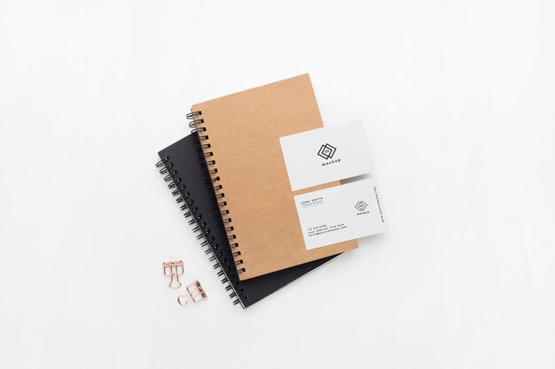 Stationary mockup on white background