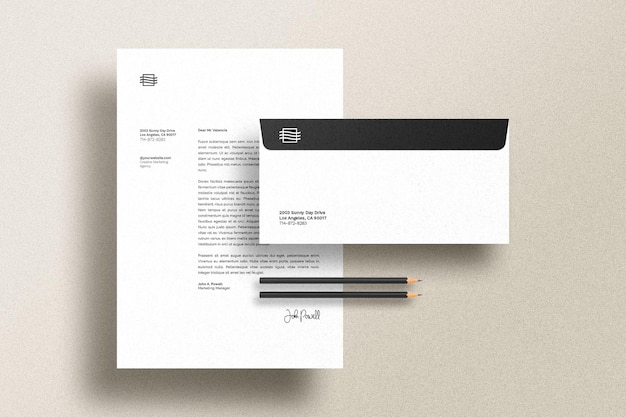 Stationary set mockup