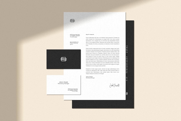 Stationary set mockup