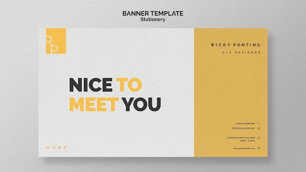 Stationery banner template