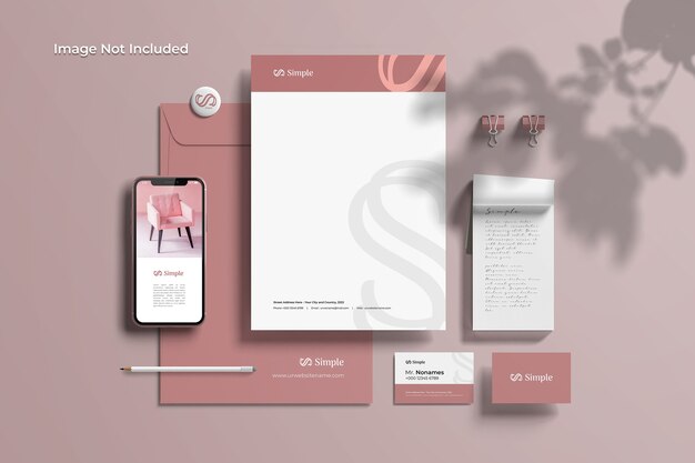 Stationery branding identity mockup scene creator