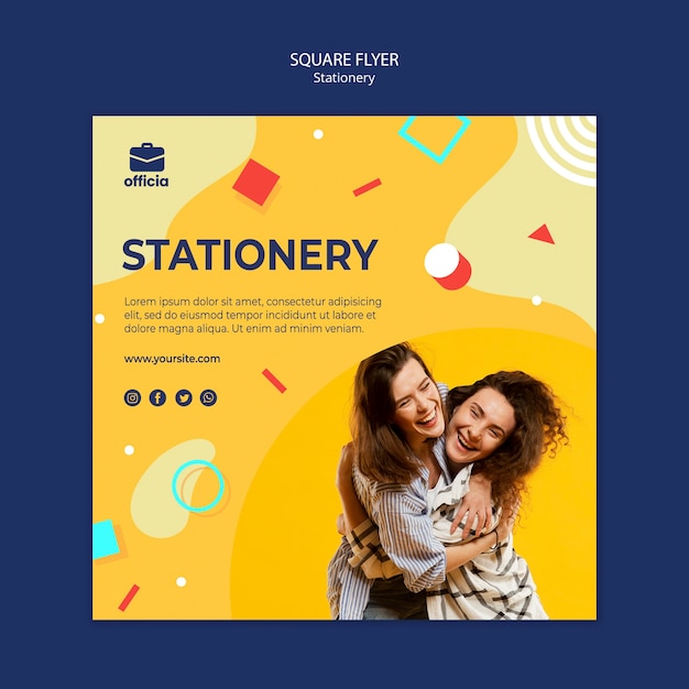 Free PSD stationery flyer template