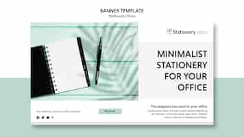 Free PSD stationery store template banner