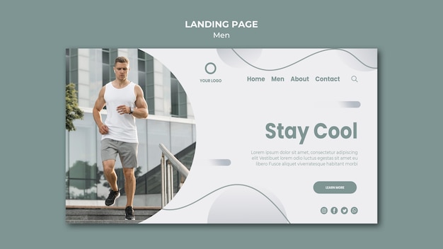 Stay cool and do sport landing page