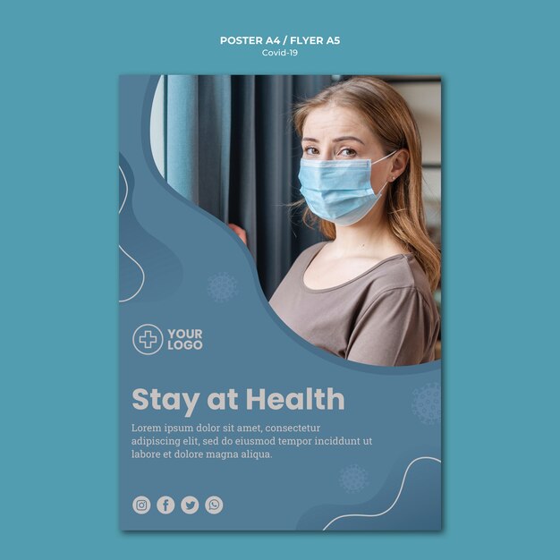 stay at home coronavirus concept poster