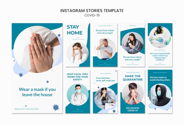 家に帰るcovid-19 Instagram Stories Template