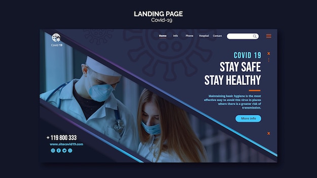 Free PSD stay safe and healthy banner template