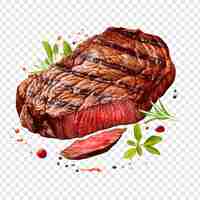 Free PSD steak isolated on transparent background